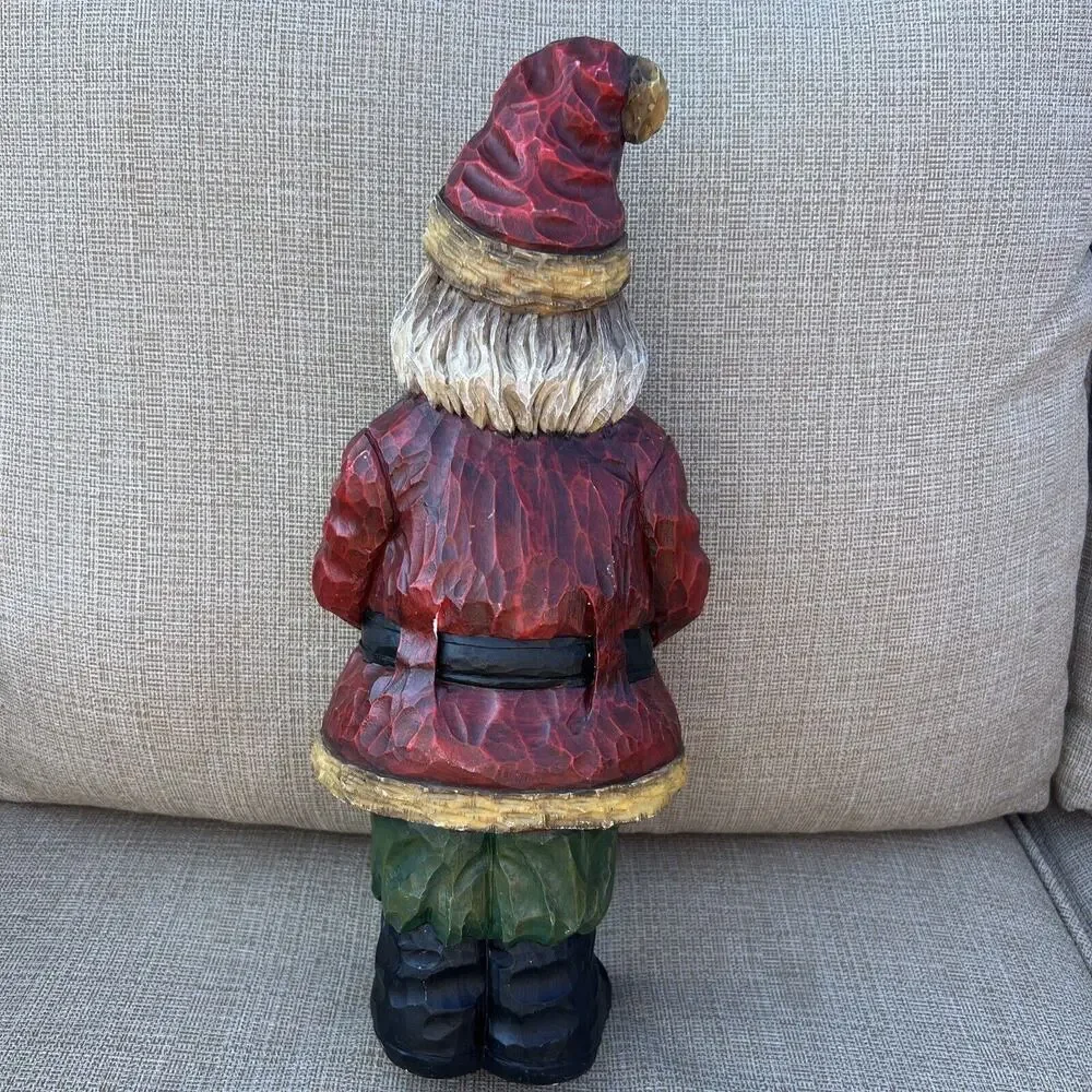 VTG Craig Kirkwood Signed Folk Art 15” Old World Santa Claus Hand Carved Wyoming